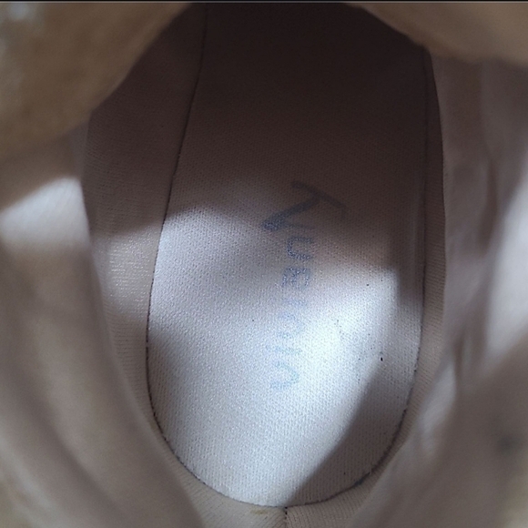 Vivianly MOTO Lace-Up Chunky Heel Platform Combat Boots Nude Size 10 - Picture 12 of 16